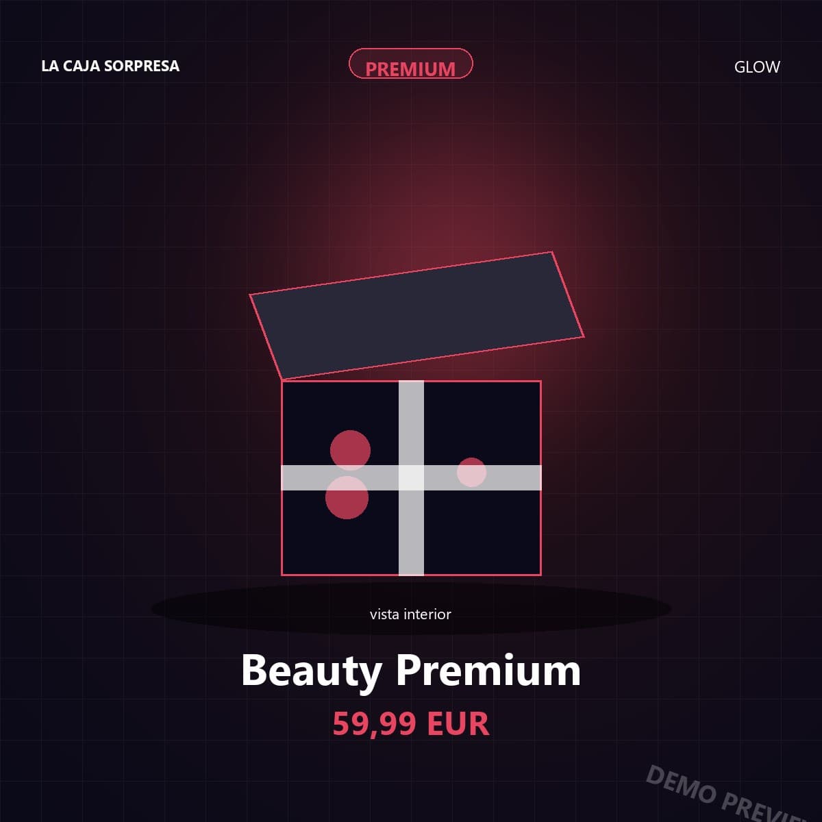 Caja Beauty Premium - vista interior